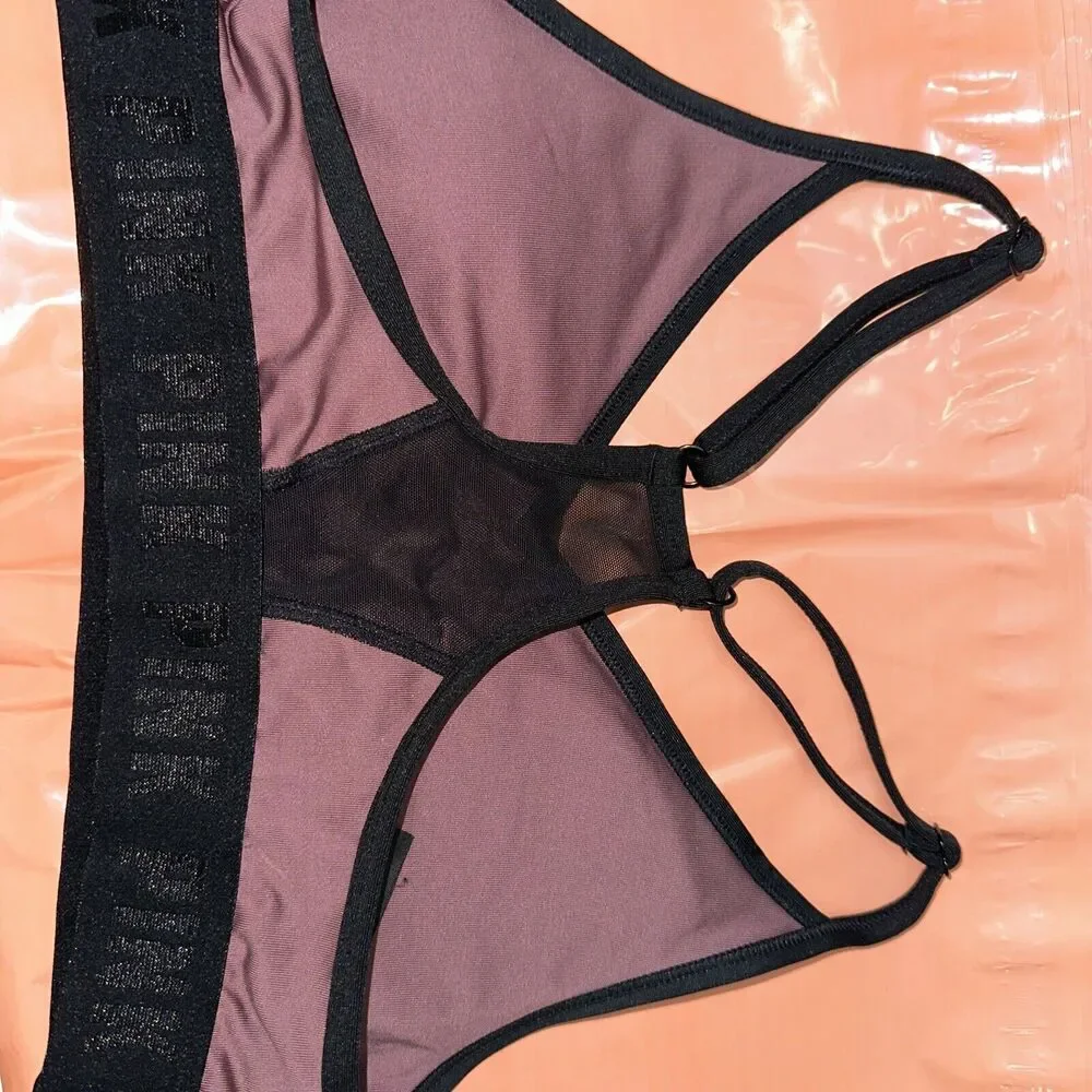 PINK Victoria's Secret Women Sports Bra Pink Rose Ultimate Lightly Lined Small